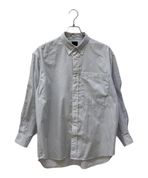DAIWA PIER39（ダイワ ピア39）DAIWA PIER39 (ダイワ ピア39) ストライプシャツ/TECH BUTTON DOWN SHIRTS ブルー×ホワイト サイズ:Mの古着・服飾アイテム