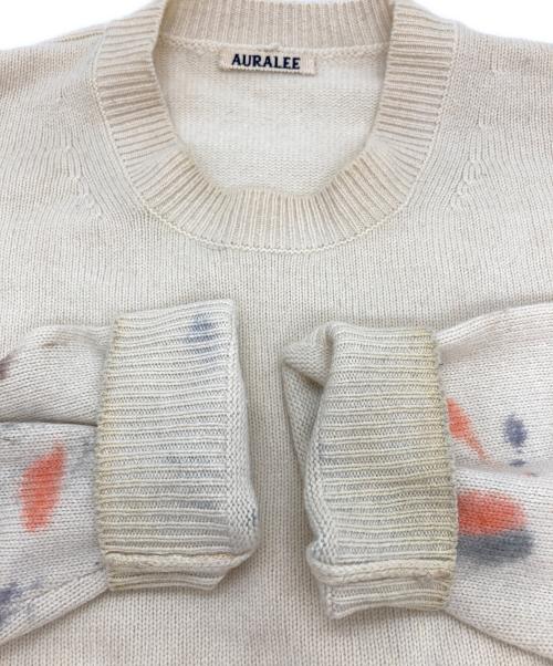 AURALEE（オーラリー）AURALEE (オーラリー) ベビーカシミヤハンドペイントニット ベージュ サイズ:1の古着・服飾アイテム