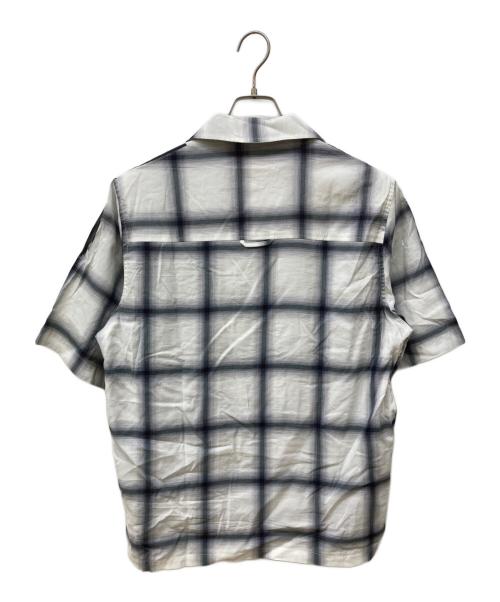 DIESEL（ディーゼル）DIESEL (ディーゼル) オープンカラーシャツ ブラック×ホワイト サイズ:48の古着・服飾アイテム