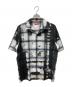 DIESEL（ディーゼル）の古着「オープンカラーシャツ」｜ブラック×ホワイト
