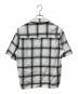 DIESEL (ディーゼル) オープンカラーシャツ ブラック×ホワイト サイズ:48：9000円