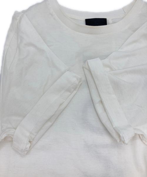 MONCLER（モンクレール）MONCLER (モンクレール) ラバーワッペンロゴTシャツ/MAGLIA T-SHIRT ホワイト サイズ:Sの古着・服飾アイテム