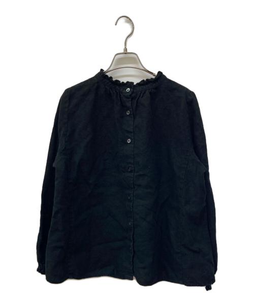 nest Robe（ネストローブ）nest Robe (ネストローブ) リネンブラウス ブラック サイズ:Freeの古着・服飾アイテム