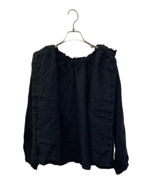 nest Robe（ネストローブ）nest Robe (ネストローブ) リネンブラウス ブラック サイズ:Freeの古着・服飾アイテム