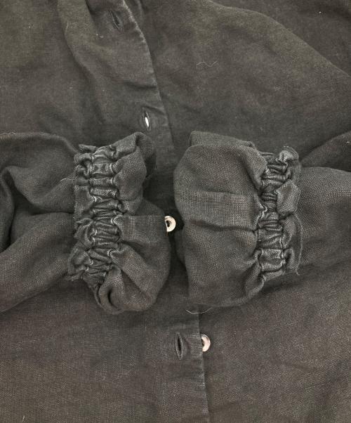 nest Robe（ネストローブ）nest Robe (ネストローブ) リネンブラウス ブラック サイズ:Freeの古着・服飾アイテム