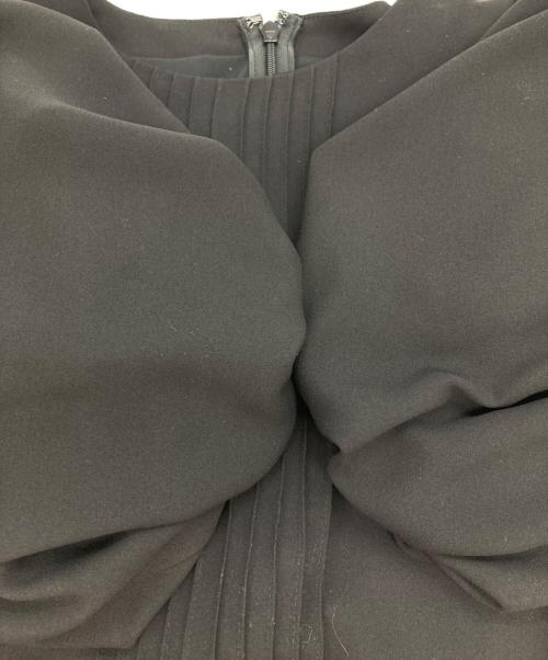 Loulou Willoughby（ルルウィルビー）Loulou Willoughby (ルルウィルビー) バルーンスリーブ裾レースワンピース ブラック サイズ:2の古着・服飾アイテム