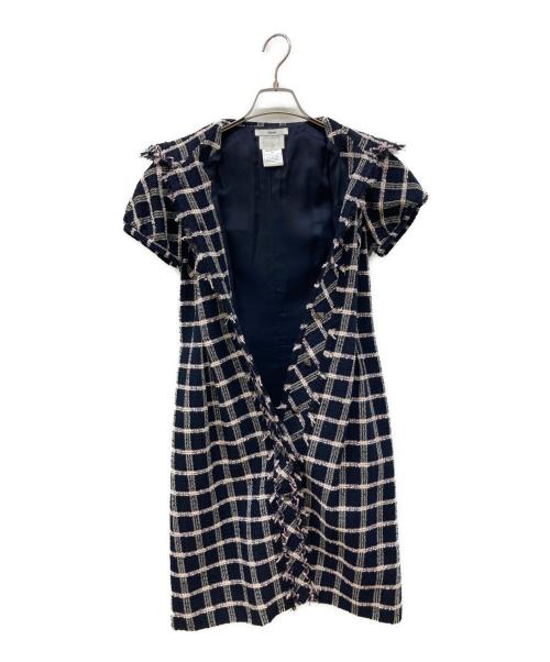 Rene（ルネ）Rene (ルネ) ワンピース ネイビー×ピンク サイズ:36の古着・服飾アイテム