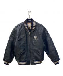 AVIREX（アヴィレックス）の古着「オールレザーVARSITYジャケット」｜ブラック