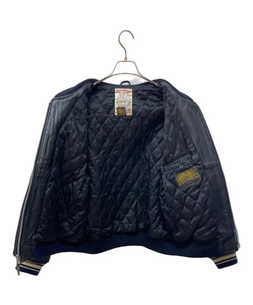 AVIREX（アヴィレックス）AVIREX (アヴィレックス) オールレザーVARSITYジャケット ブラック サイズ:Lの古着・服飾アイテム