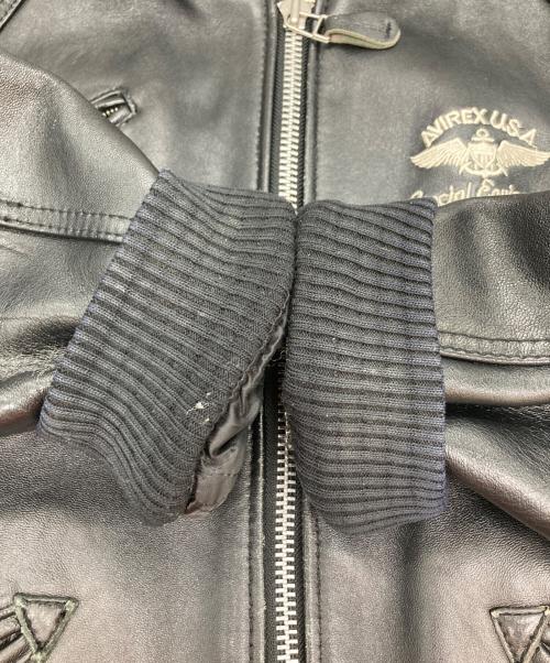 AVIREX（アヴィレックス）AVIREX (アヴィレックス) オールレザーVARSITYジャケット ブラック サイズ:Lの古着・服飾アイテム