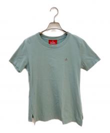 Vivienne Westwood RED LABEL（ヴィヴィアンウエストウッドレッドレーベル）の古着「ワンポイントロゴTシャツ」｜ブルー