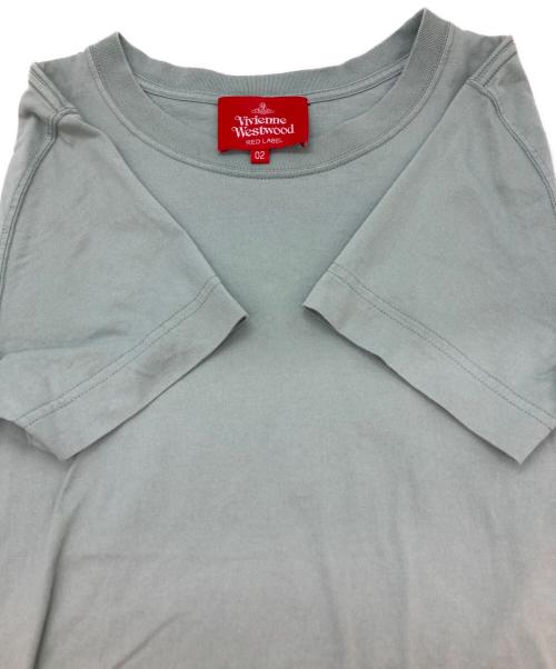 Vivienne Westwood RED LABEL（ヴィヴィアンウエストウッドレッドレーベル）Vivienne Westwood RED LABEL (ヴィヴィアンウエストウッドレッドレーベル) ワンポイントロゴTシャツ ブルー サイズ:2の古着・服飾アイテム