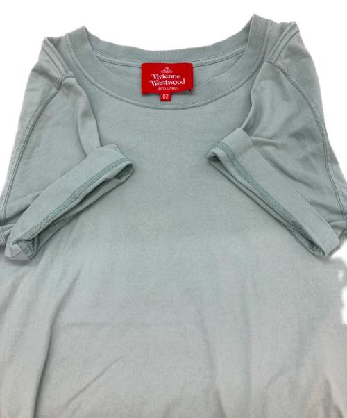Vivienne Westwood RED LABEL（ヴィヴィアンウエストウッドレッドレーベル）Vivienne Westwood RED LABEL (ヴィヴィアンウエストウッドレッドレーベル) ワンポイントロゴTシャツ ブルー サイズ:2の古着・服飾アイテム