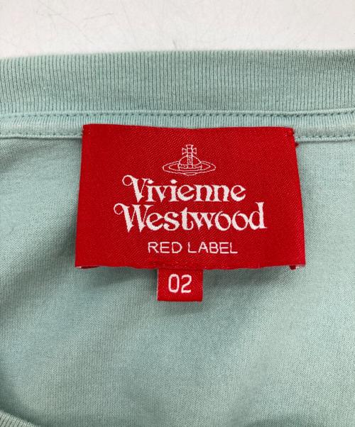 Vivienne Westwood RED LABEL（ヴィヴィアンウエストウッドレッドレーベル）Vivienne Westwood RED LABEL (ヴィヴィアンウエストウッドレッドレーベル) ワンポイントロゴTシャツ ブルー サイズ:2の古着・服飾アイテム