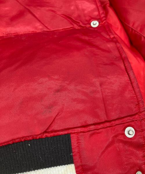 SUPREME（シュプリーム）Supreme (シュプリーム) script varsity puffy jacket/ナイロンスタジャン レッド サイズ:XLの古着・服飾アイテム