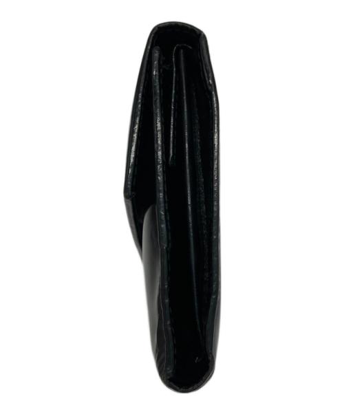 PRADA（プラダ）PRADA (プラダ) エナメル3つ折り財布 ブラックの古着・服飾アイテム
