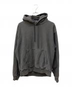 stussyステューシー）の古着「PIGMENT DYED FLEECE HOODIE/プルオーバーパーカー」｜ブラック