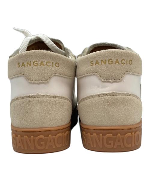 Sangacio（サンガッチョ）SANGACIO (サンガッチョ) ミッドカットスニーカー ホワイト サイズ:23.5の古着・服飾アイテム
