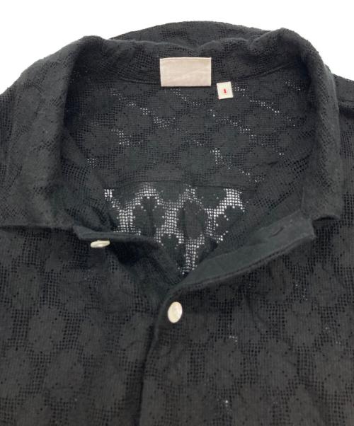 INDIA INDUSTRY（インディアインダストーリー）india industry (インディアインダストーリー) S/Sレースシャツ ブラック サイズ:1の古着・服飾アイテム