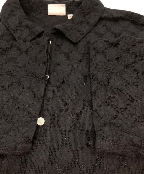 INDIA INDUSTRY（インディアインダストーリー）india industry (インディアインダストーリー) S/Sレースシャツ ブラック サイズ:1の古着・服飾アイテム