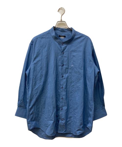 BURBERRY LONDON（バーバリーロンドン）BURBERRY LONDON (バーバリーロンドン) バンドカラーチェックシャツ ブルー サイズ:不明の古着・服飾アイテム