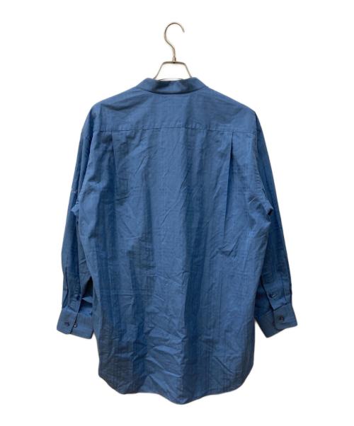 BURBERRY LONDON（バーバリーロンドン）BURBERRY LONDON (バーバリーロンドン) バンドカラーチェックシャツ ブルー サイズ:不明の古着・服飾アイテム