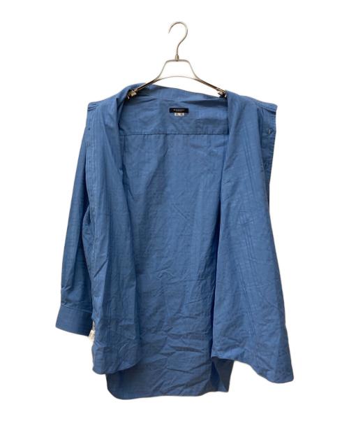 BURBERRY LONDON（バーバリーロンドン）BURBERRY LONDON (バーバリーロンドン) バンドカラーチェックシャツ ブルー サイズ:不明の古着・服飾アイテム