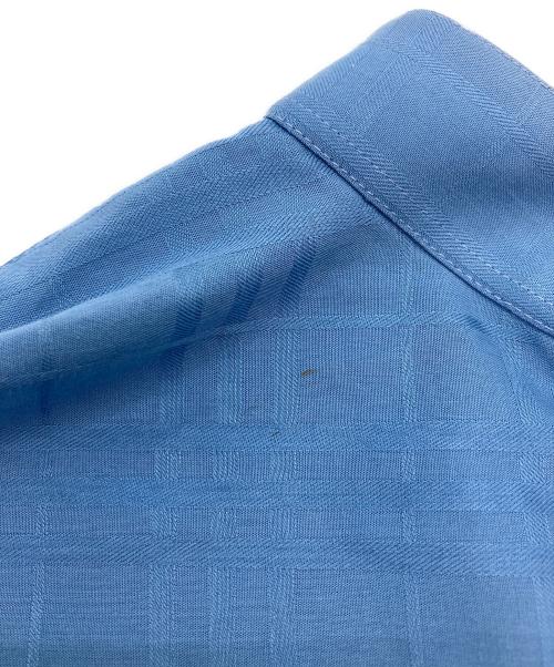 BURBERRY LONDON（バーバリーロンドン）BURBERRY LONDON (バーバリーロンドン) バンドカラーチェックシャツ ブルー サイズ:不明の古着・服飾アイテム