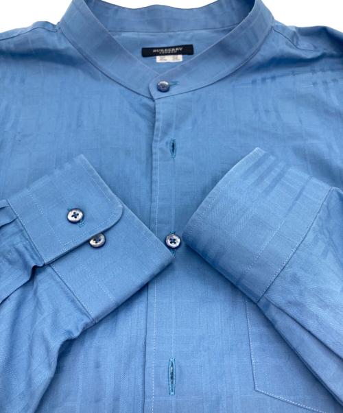 BURBERRY LONDON（バーバリーロンドン）BURBERRY LONDON (バーバリーロンドン) バンドカラーチェックシャツ ブルー サイズ:不明の古着・服飾アイテム