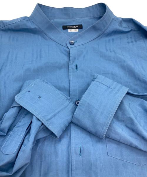 BURBERRY LONDON（バーバリーロンドン）BURBERRY LONDON (バーバリーロンドン) バンドカラーチェックシャツ ブルー サイズ:不明の古着・服飾アイテム