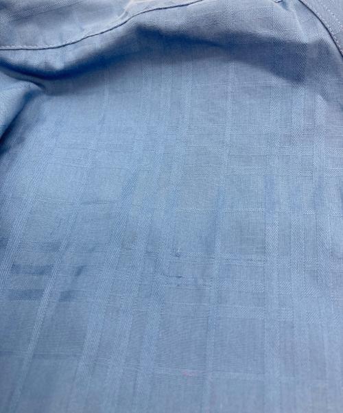 BURBERRY LONDON（バーバリーロンドン）BURBERRY LONDON (バーバリーロンドン) バンドカラーチェックシャツ ブルー サイズ:不明の古着・服飾アイテム