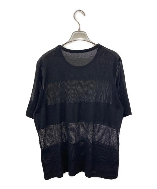 LIMI feu（リミフゥ）LIMI feu (リミフゥ) メッシュボーダーTシャツ ブラック サイズ:2の古着・服飾アイテム