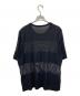 LIMI feu (リミフゥ) メッシュボーダーTシャツ ブラック サイズ:2：8000円