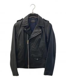 BEAMS PLUS（ビームスプラス）の古着「ダブルライダースジャケット」｜ブラック