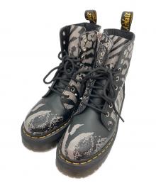 Dr.Martens（ドクターマーチン）の古着「Jadon Animal Clash Black Backhand/8ホールブーツ」｜ブラック×グレー