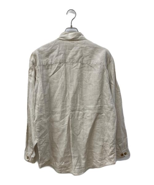GAP（ギャップ）GAP (ギャップ) フラップリネンシャツ ベージュ サイズ:Lの古着・服飾アイテム