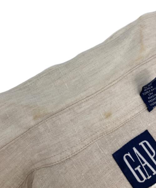 GAP（ギャップ）GAP (ギャップ) フラップリネンシャツ ベージュ サイズ:Lの古着・服飾アイテム