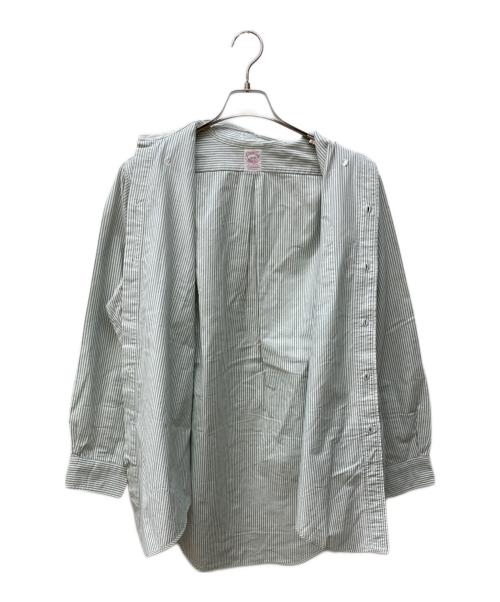 BROOKS BROTHERS（ブルックスブラザーズ）BROOKS BROTHERS (ブルックスブラザーズ) ボタンダウンシャツ ホワイト×グリーン サイズ:16の古着・服飾アイテム
