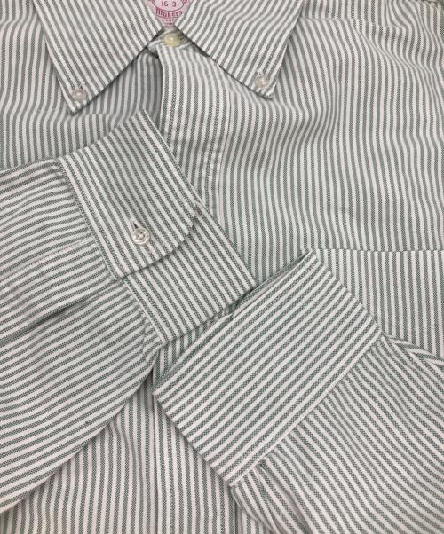 BROOKS BROTHERS（ブルックスブラザーズ）BROOKS BROTHERS (ブルックスブラザーズ) ボタンダウンシャツ ホワイト×グリーン サイズ:16の古着・服飾アイテム
