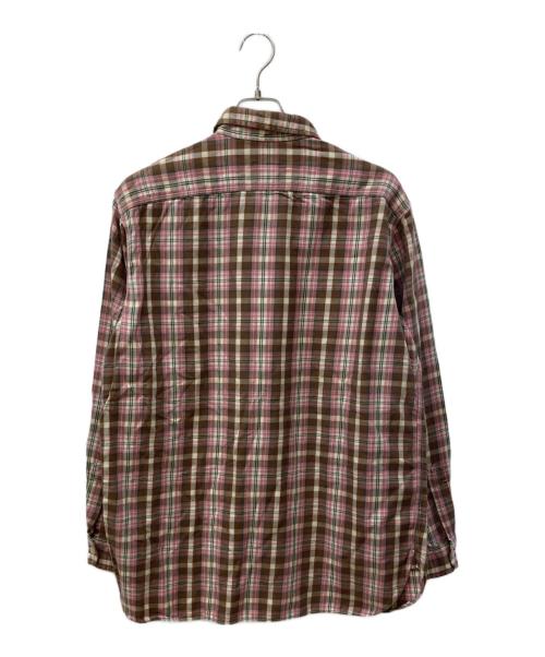 POLO RALPH LAUREN（ポロ・ラルフローレン）POLO RALPH LAUREN (ポロ・ラルフローレン) インドコットンチェックシャツ ピンク×ブラウン サイズ:Mの古着・服飾アイテム