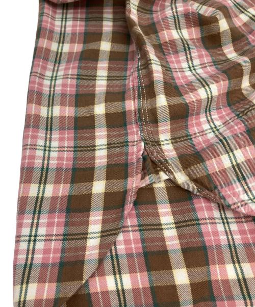 POLO RALPH LAUREN（ポロ・ラルフローレン）POLO RALPH LAUREN (ポロ・ラルフローレン) インドコットンチェックシャツ ピンク×ブラウン サイズ:Mの古着・服飾アイテム