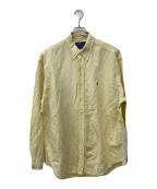 POLO RALPH LAURENポロ・ラルフローレン）の古着「シルクリネンボタンダウンシャツ/BLAKE」｜イエロー