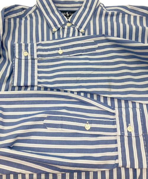 POLO RALPH LAUREN（ポロ・ラルフローレン）POLO RALPH LAUREN (ポロ・ラルフローレン) ストライプシャツ ホワイト×ブルー サイズ:XLの古着・服飾アイテム
