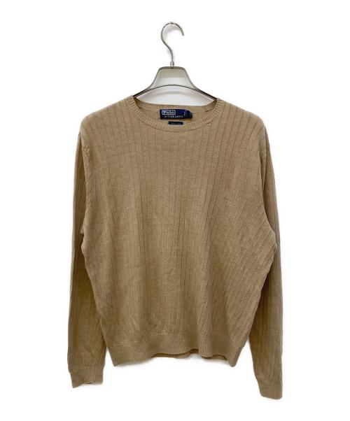 POLO RALPH LAUREN（ポロ・ラルフローレン）POLO RALPH LAUREN (ポロ・ラルフローレン) リネンニット ベージュ サイズ:Lの古着・服飾アイテム