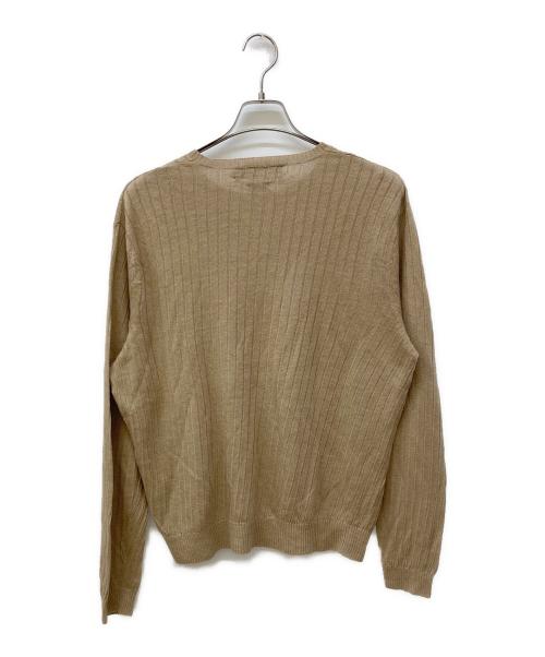 POLO RALPH LAUREN（ポロ・ラルフローレン）POLO RALPH LAUREN (ポロ・ラルフローレン) リネンニット ベージュ サイズ:Lの古着・服飾アイテム