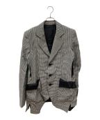 sulvamサルバム）の古着「3 BUTTON SLIT JACKET/テーラードジャケット」｜ブラック×ホワイト