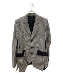 sulvam（サルバム）の古着「3 BUTTON SLIT JACKET/テーラードジャケット」｜ブラック×ホワイト