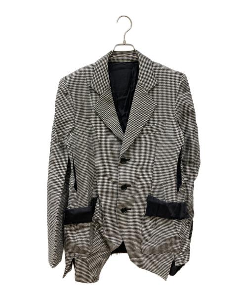 sulvam（サルバム）sulvam (サルバム) 3 BUTTON SLIT JACKET/テーラードジャケット ブラック×ホワイト サイズ:Mの古着・服飾アイテム