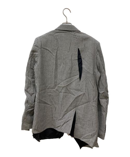 sulvam（サルバム）sulvam (サルバム) 3 BUTTON SLIT JACKET/テーラードジャケット ブラック×ホワイト サイズ:Mの古着・服飾アイテム