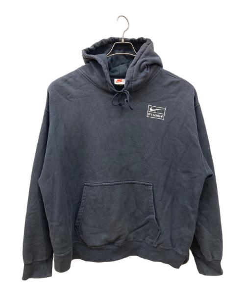 NIKE（ナイキ）NIKE (ナイキ) stussy (ステューシー) プルオーバーパーカー/NRG Washed Hoodie ブラック サイズ:Lの古着・服飾アイテム
